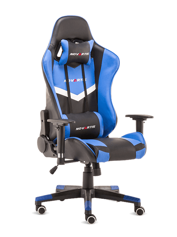 Professionelle Herstellung, günstiger PU-PVC-Racing-Gaming-Stuhl in Blau 
