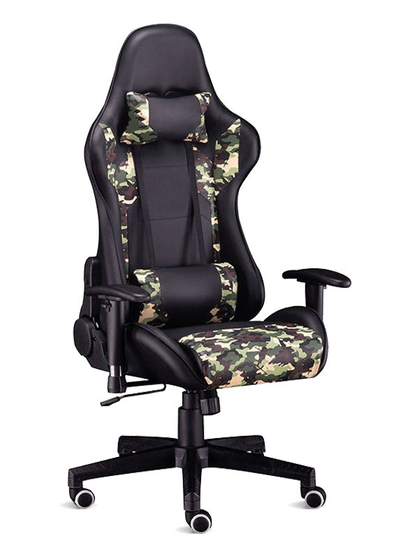 Verstellbare Massage-PC-Computer-Rennstühle, Gaming-Stuhl in Tarnfarbe 