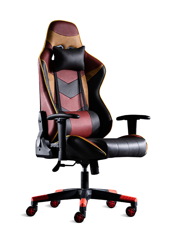 Retro-Gaming-Stuhl aus PU-Leder, Rennstuhl für Gamer, Büro-Computerstuhl 