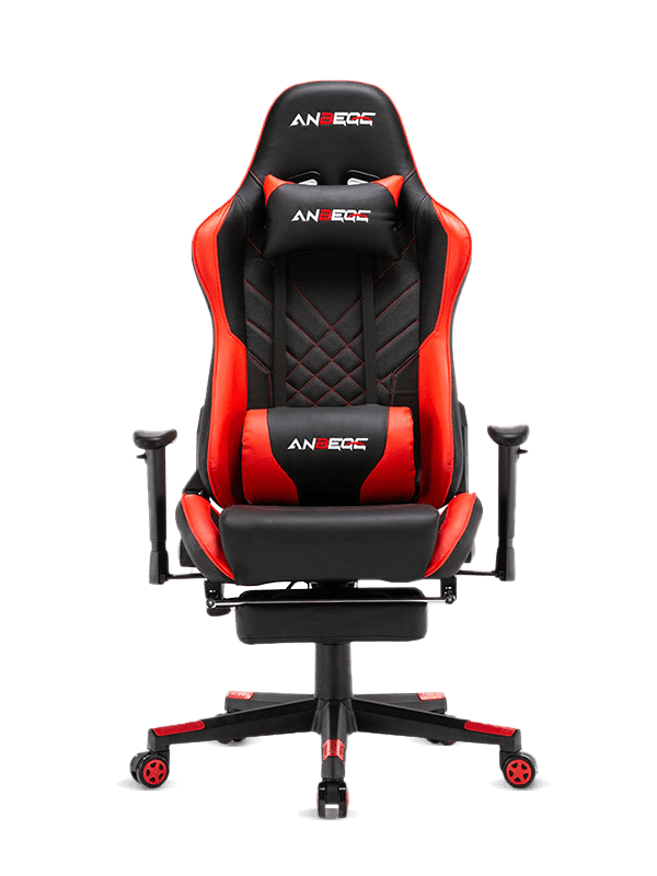 Verstellbarer Gaming-Stuhl aus PU-Leder und Nylon, Computer-Gamer-Rennstuhl 